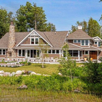 exterior view of home from the lake